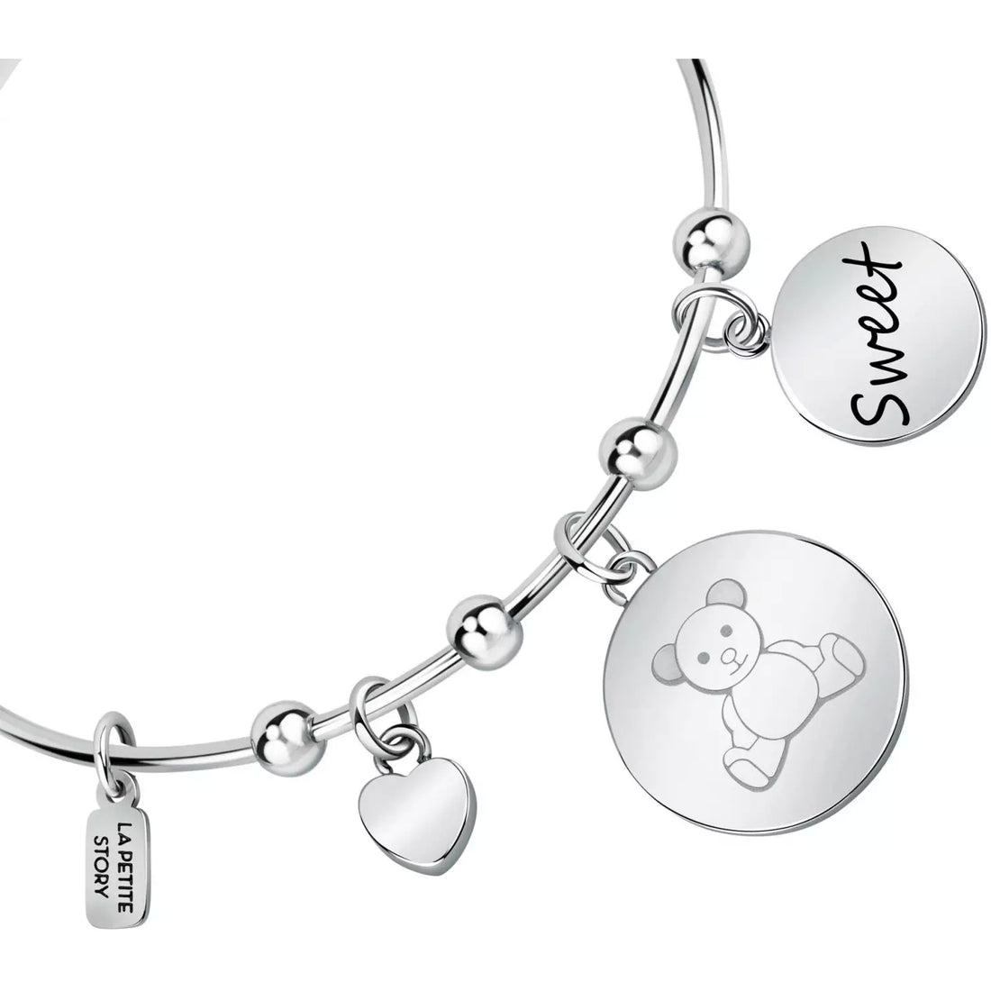 Bracciale Donna La Petite Story Acciaio Con Charm Orsetto Family LPS05ASF28