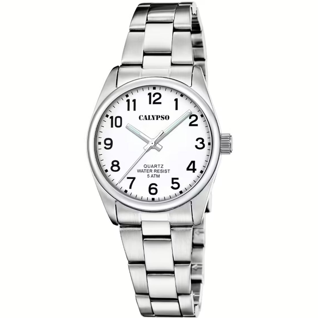 Orologio Bambino Donna Calypso Quarzo Solo Tempo Acciaio Bianco K5863/1