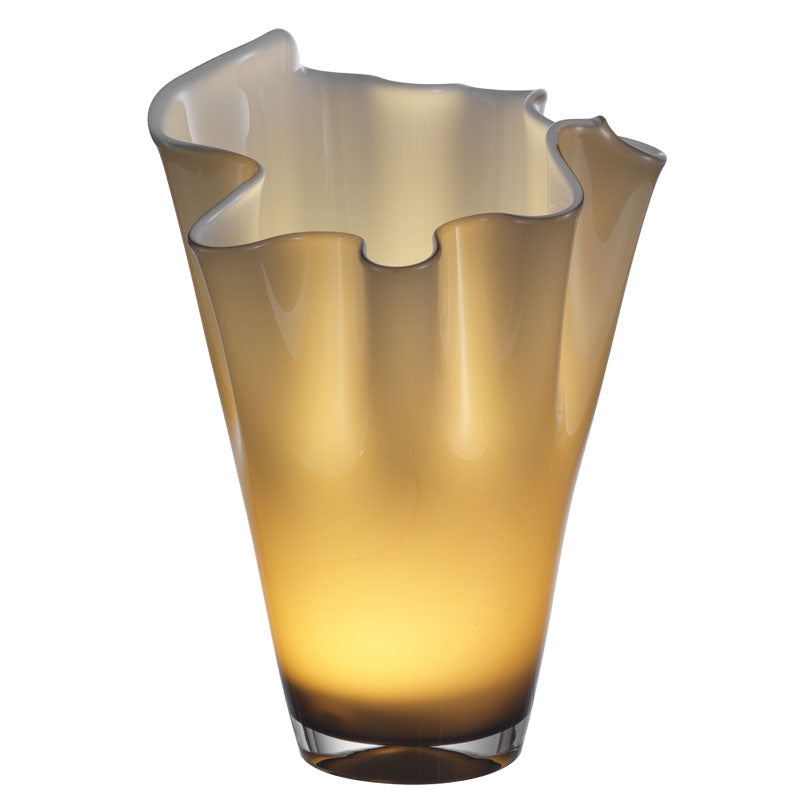 Vaso Cristallo Onlylux Wave Opale Fumè Altezza 40 cm OL00333
