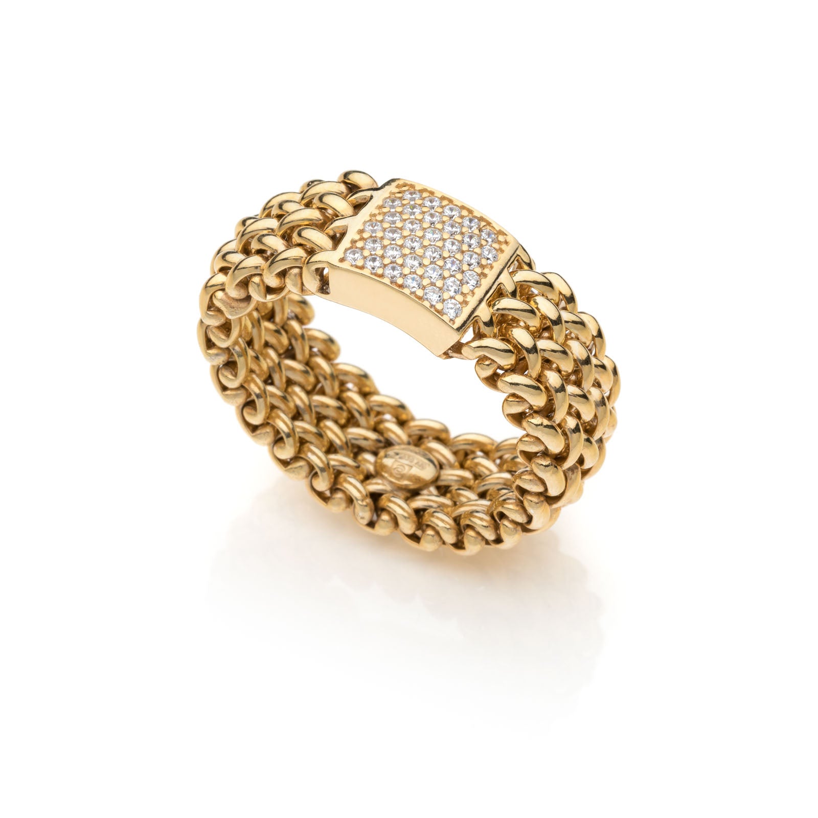 Anello Donna Unoaerre Argento dorato Con Zirconi 520216