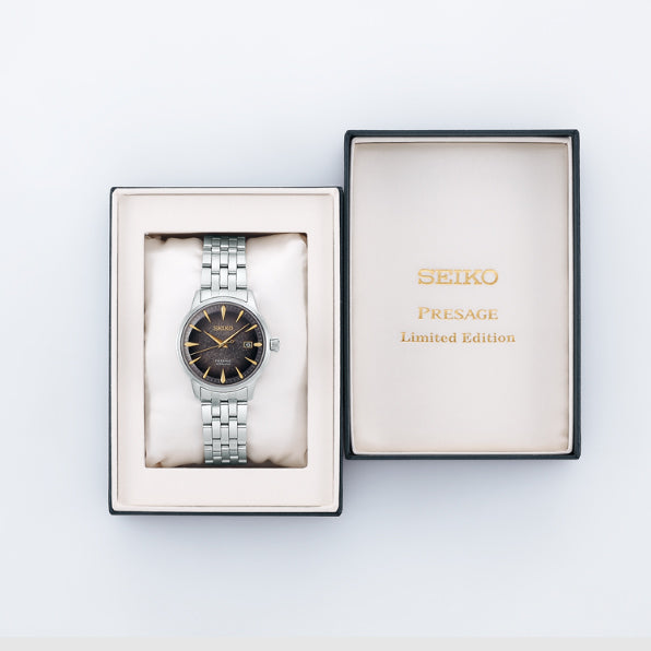 Orologio Uomo Seiko Presage Edizione Limitata Star Bar Nero Oro SRPK93J1