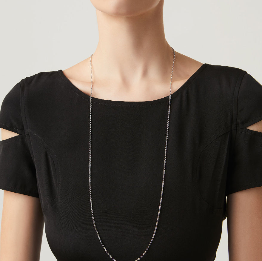 Collana Donna Giovanni Raspini Argento 925 Catena Mini Rolò 90 cm 07564/90