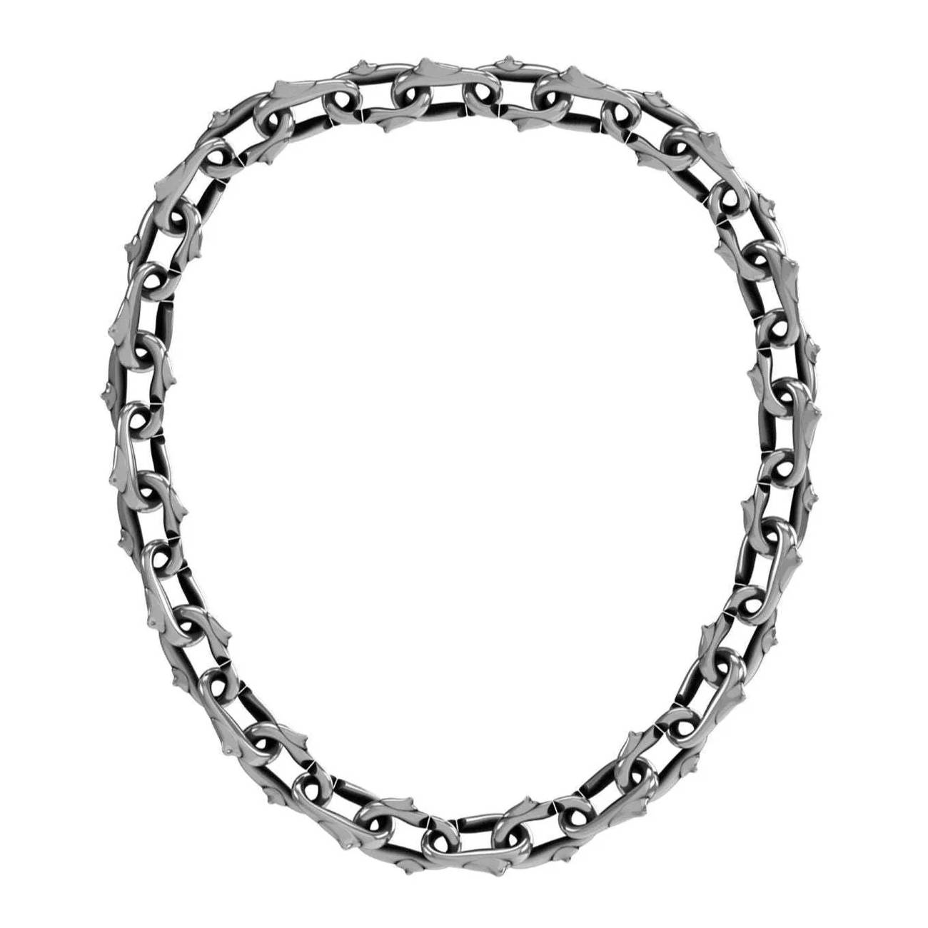 Collana Unisex John Richmond Girocollo Spine 20 mm Bronzo Argentato JRTC11BW