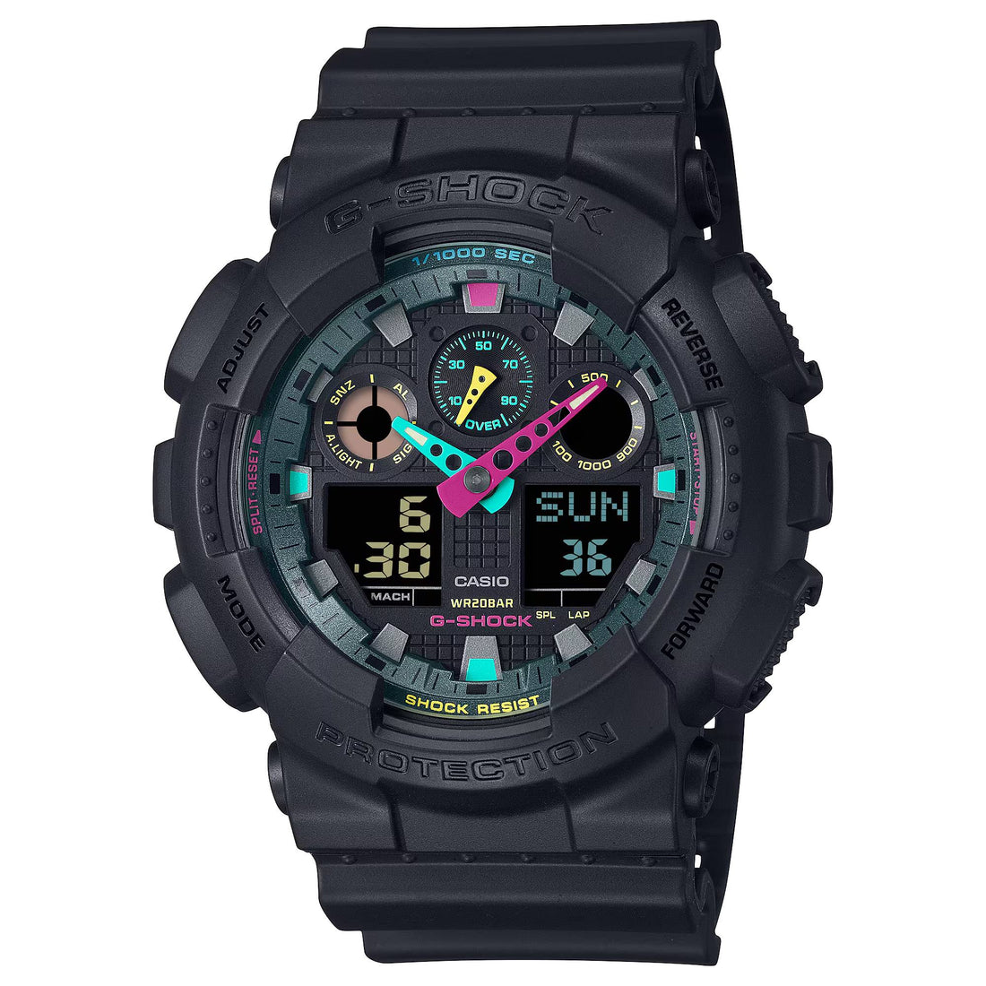 Orologio Uomo Casio G-SHOCK Quarzo Nero Fluorescente GA-100MF-1AER