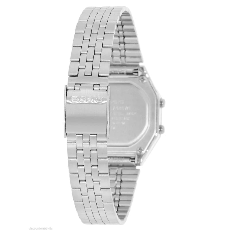 Orologio Donna Casio Quarzo Digitale Vintage Acciaio Bianco LA680WA-7DF