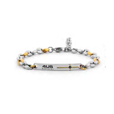 Bracciale Uomo 4US Cesare Paciotti Acciaio Targhetta 4UBR8030