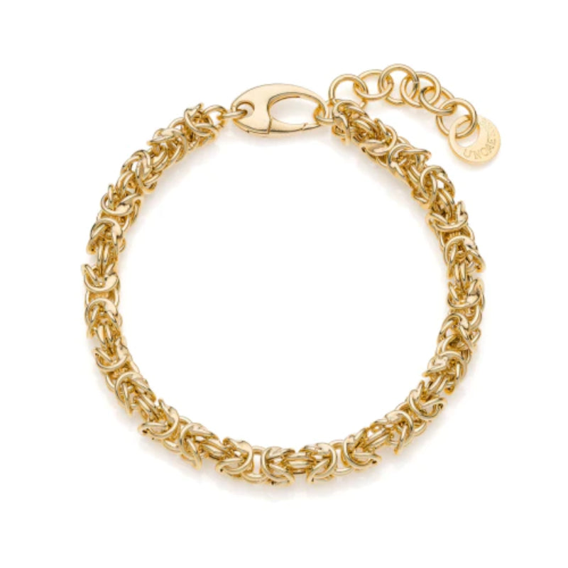 Bracciale donna Unoaerre Argento 925 dorato Maglia Bizantina 551043