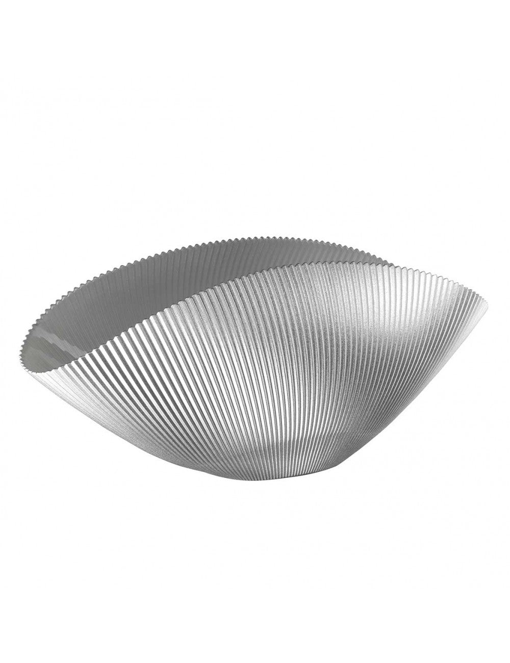 Centrotavola Cristallo Onlylux Burano Vetro Lavorato Grigio Perla 42 cm OL02115