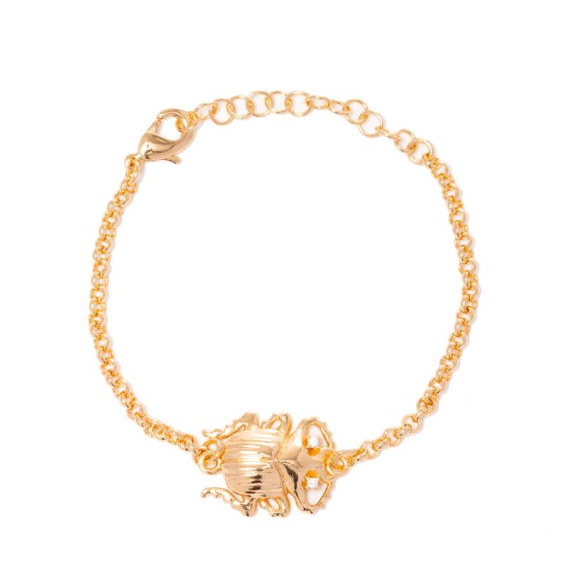 Bracciale Donna Blind Bronzo Dorato Lucido Scarabeo Zirconi BR1FANT322SCAR