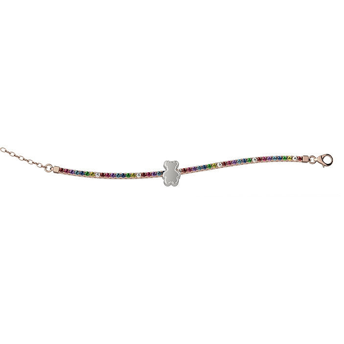 Bracciale Bambino Nanàn Argento 925 Multicolor Orsetto  NAN0096