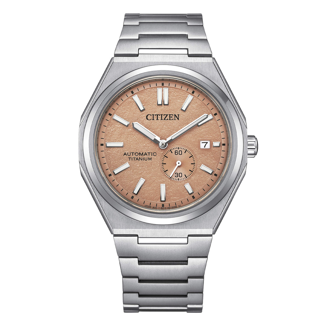 Orologio Uomo Citizen Automatico Super Titanio Arancione Data NJ0180-80Z