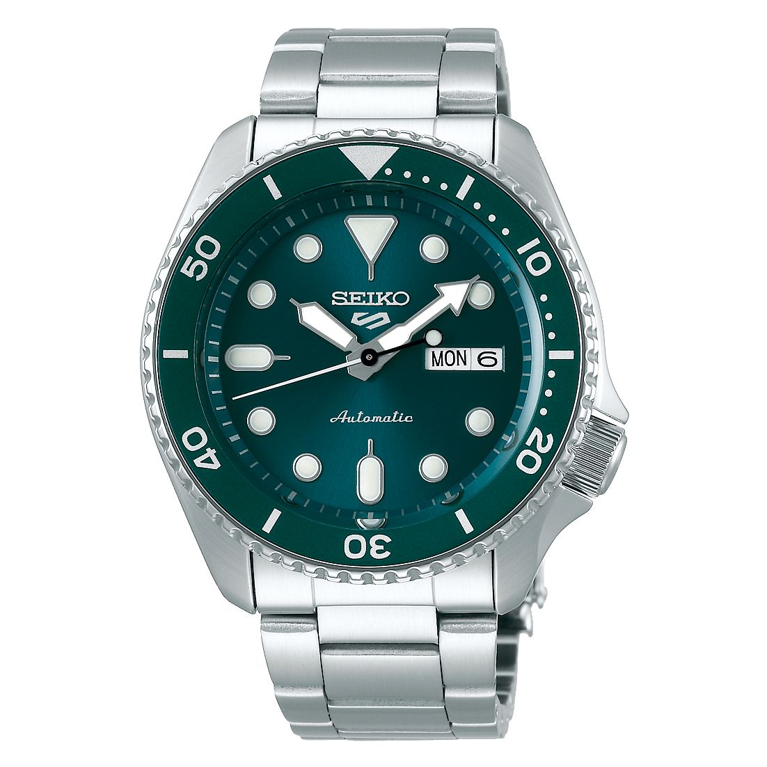 Orologio Uomo Seiko 5 Sport Automatico Doppia Data Acciaio Verde SRPD61K1