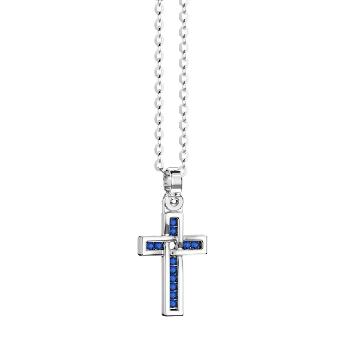 Collana Uomo Zancan Croce Argento ESC216-BL