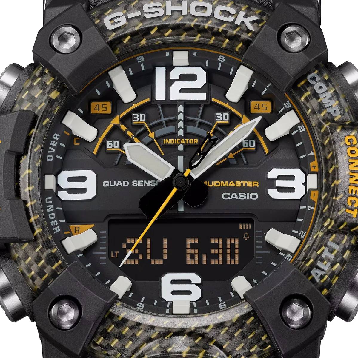 Orologio Uomo Casio G-SHOCK Mudmaster Nero Giallo Emergenza GG-B100Y-1AER