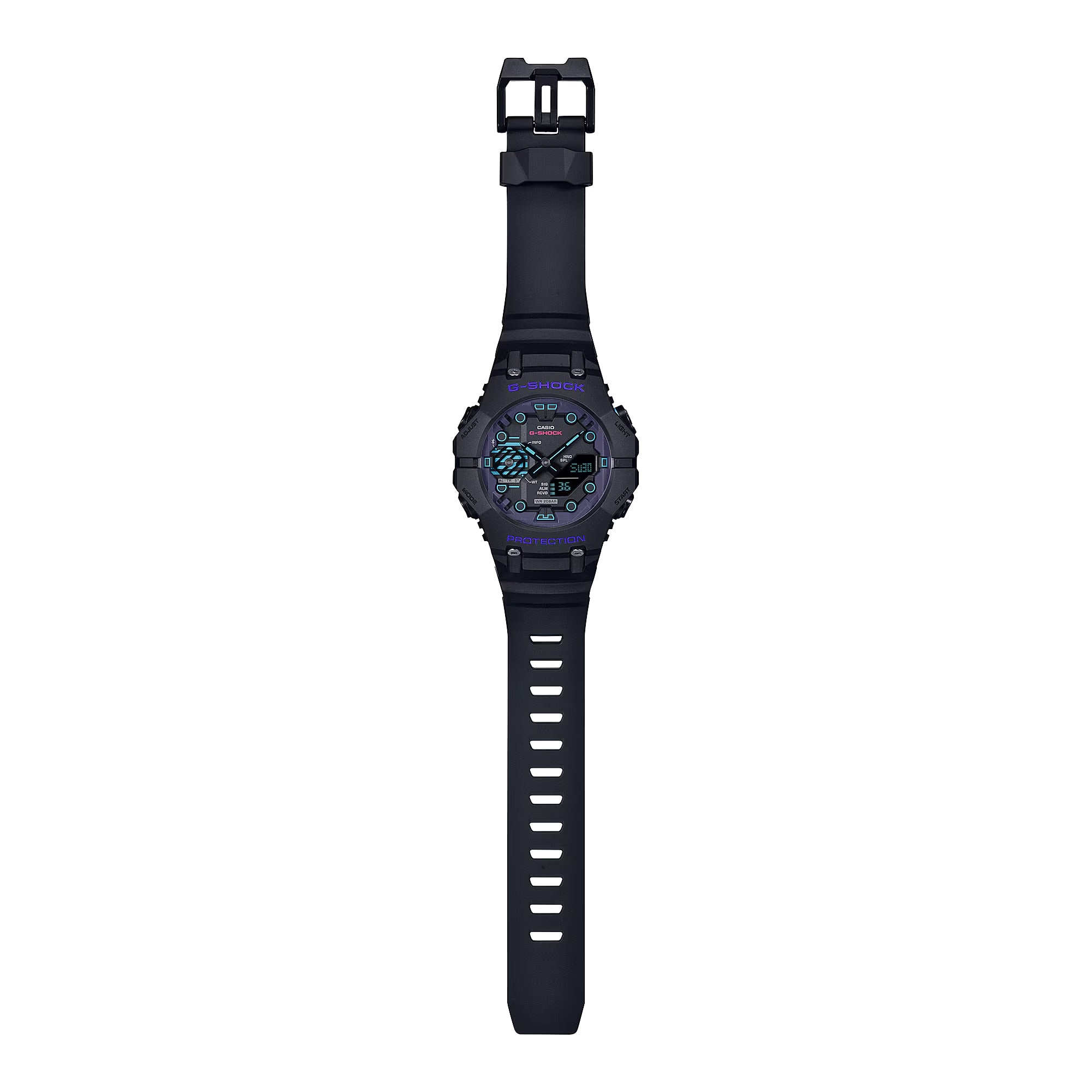 Orologio Uomo Casio G-SHOCK Quarzo Nero Fluorescente Viola GA-B001CBR-1AER