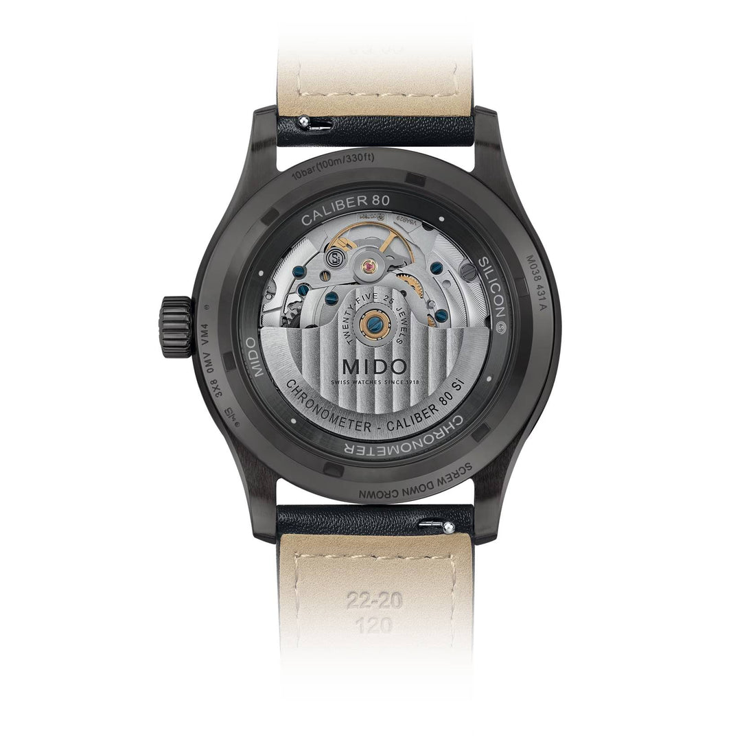 Orologio Uomo Mido Automatico Multifort Cronometro Total Black M0384313605700