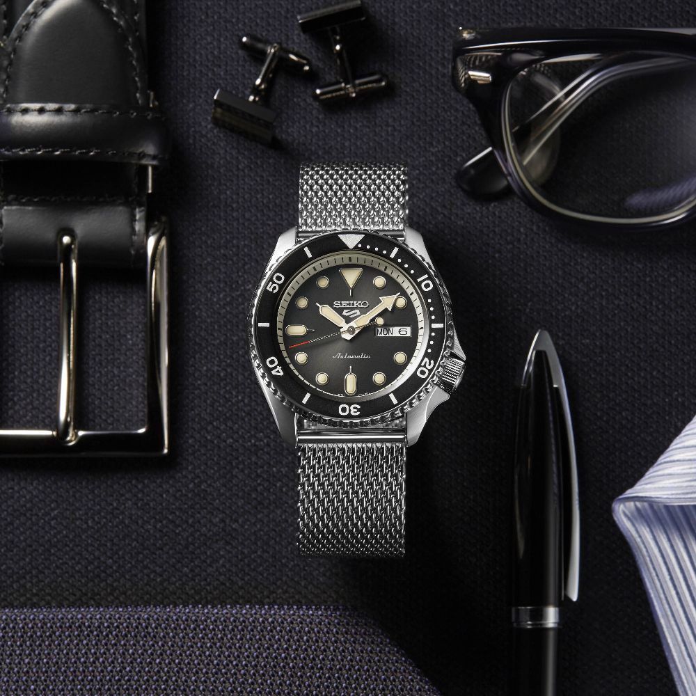 Orologio Uomo Acciaio SEIKO 5 Sport 43mm Automatico Doppia Data SRPD73K1