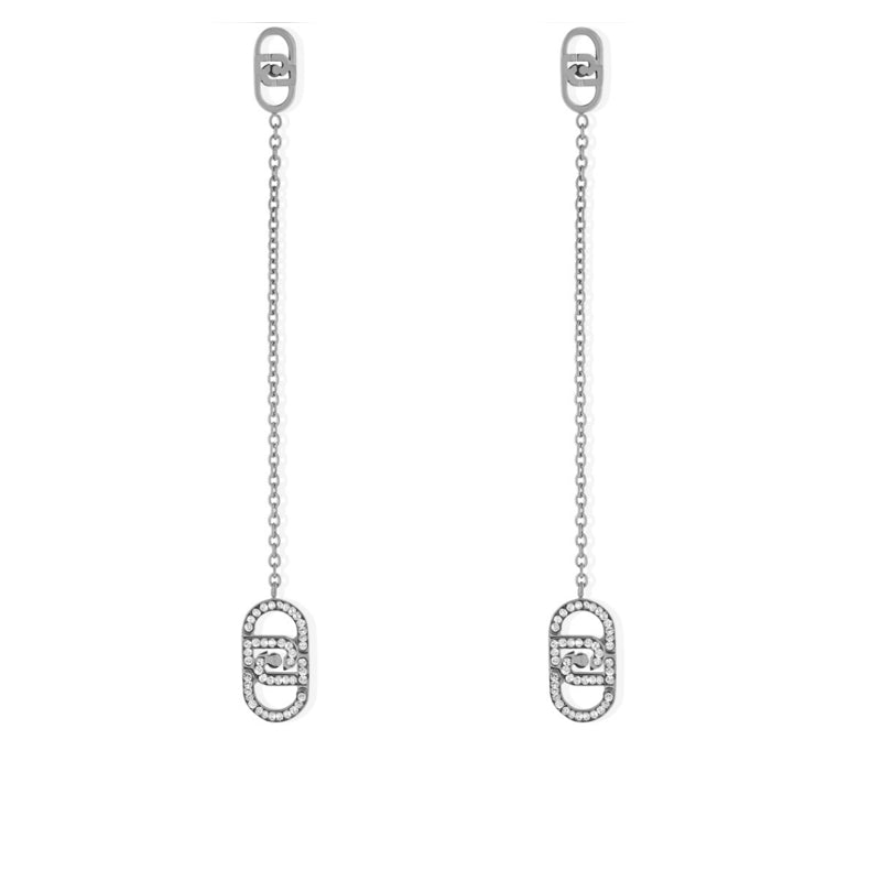 Orecchini Donna Liu Jo Acciaio Lunghi Logo LJ2901