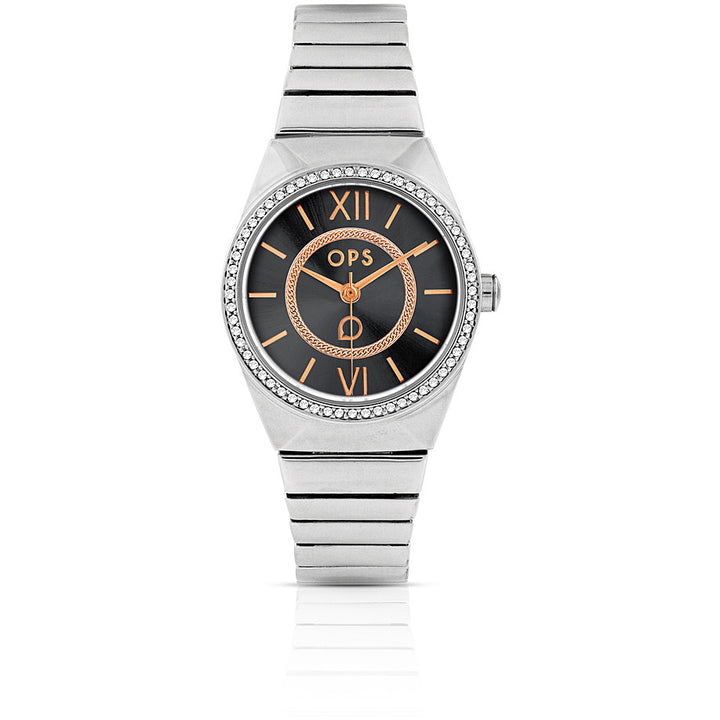 Orologio Donna Ops Acciaio Quarzo Solo Tempo Zirconi Must Be OPSPW-897-3450