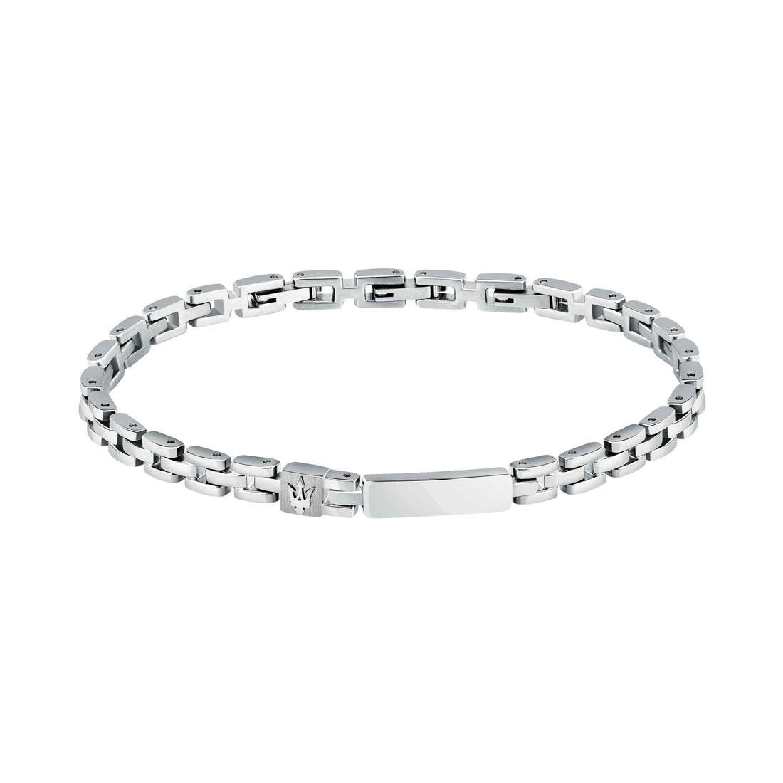 Bracciale Uomo Maserati Acciaio Targhetta Personalizzabile Logo Tridente JM324AVD57