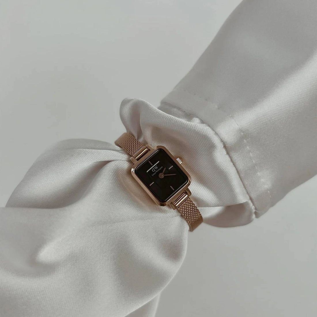 Orologio Donna Daniel Wellington Quadro Mini Acciaio Rosè Nero DW00100647
