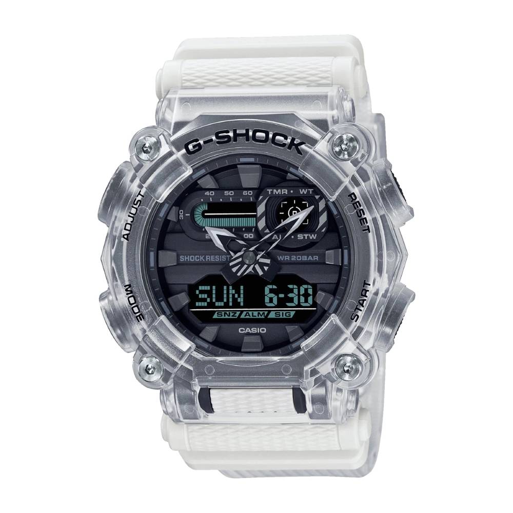 Orologio Uomo Casio G-SHOCK Skeleton Quarzo Nero Trasparente Analogico Digitale GA-900SKL-7AER