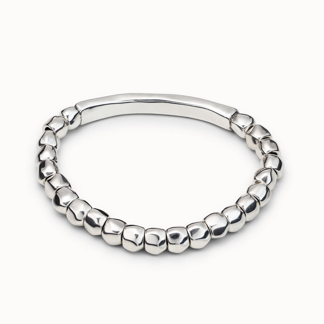 Bracciale Donna Uno De 50 Elastico Semirigido Biglie Lucide PUL18844MTL000L