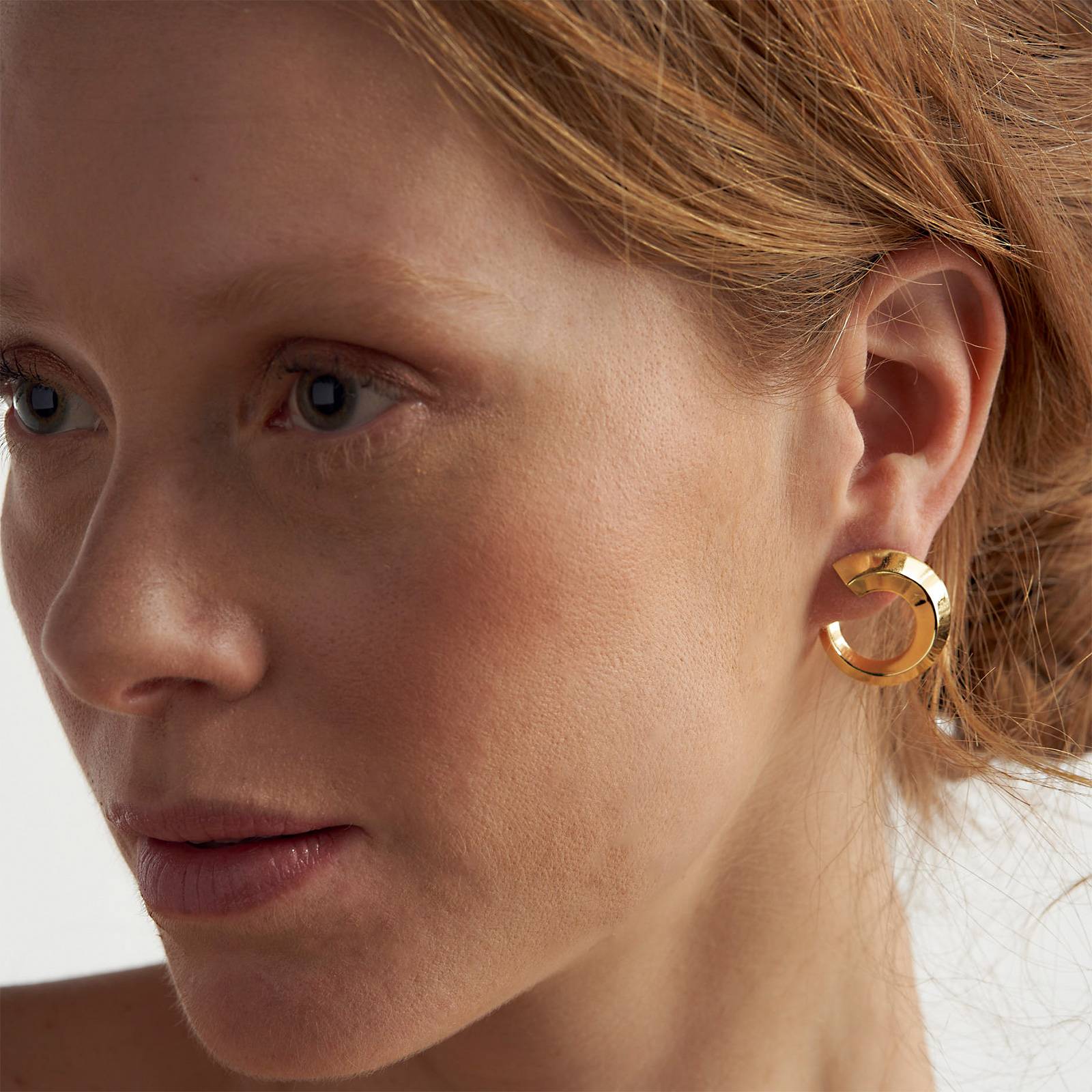 Orecchini Donna Unoaerre Bronzo Dorato Lastra Cerchio Lucido 540189