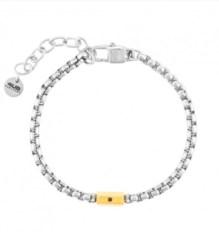 Bracciale 4US Cesare Paciotti Uomo Acciaio Inserto Dorato 4UBR7017