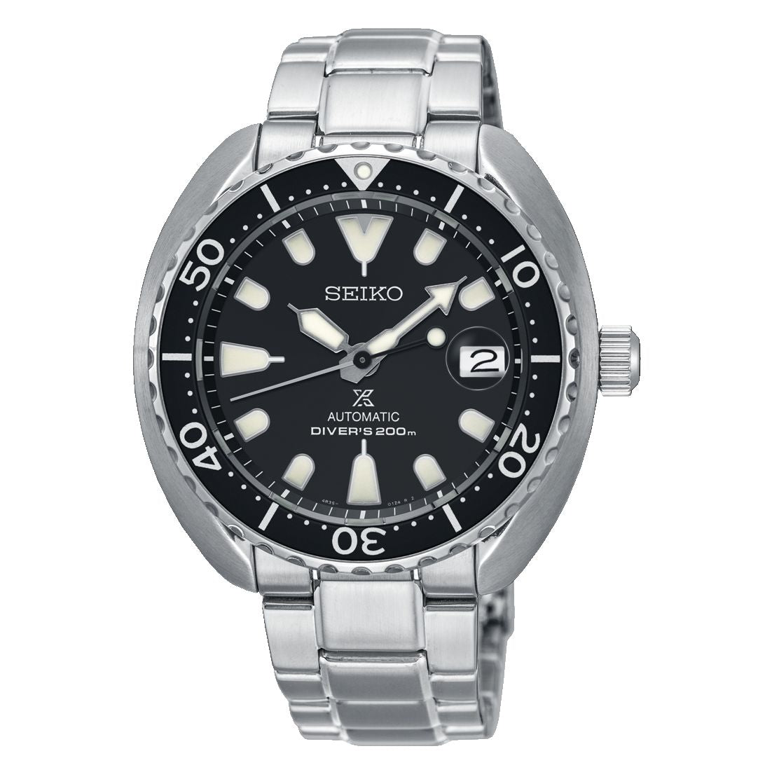 Orologio Uomo Acciaio Seiko Prospex  Automatico Data ghiera Nera