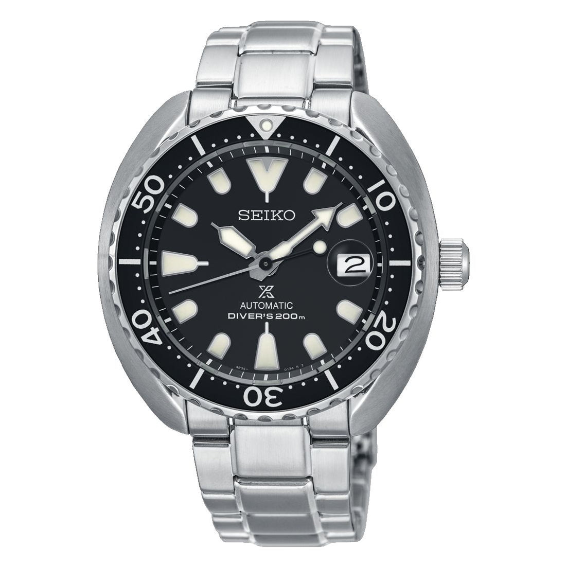 Orologio Uomo Acciaio Seiko Prospex  Automatico Data ghiera Nera