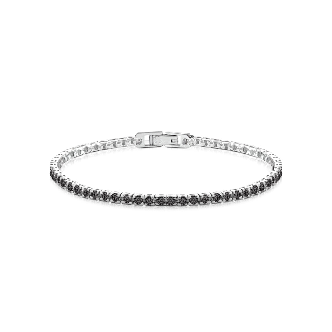 Bracciale Donna Tennis Argento Kulto 925 Zirconi Neri KT925-014