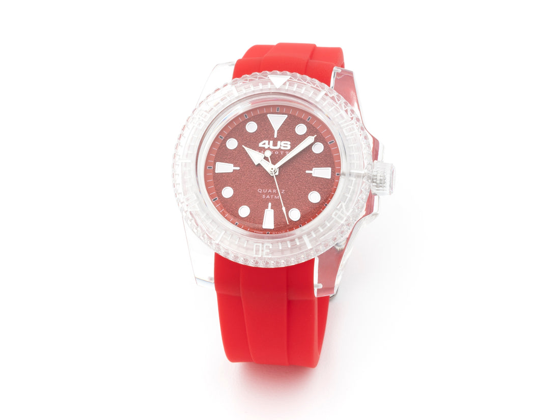 Orologio Uomo 4US Cesare Paciotti Quarzo Solo Tempo Silicone Rosso T4ST370