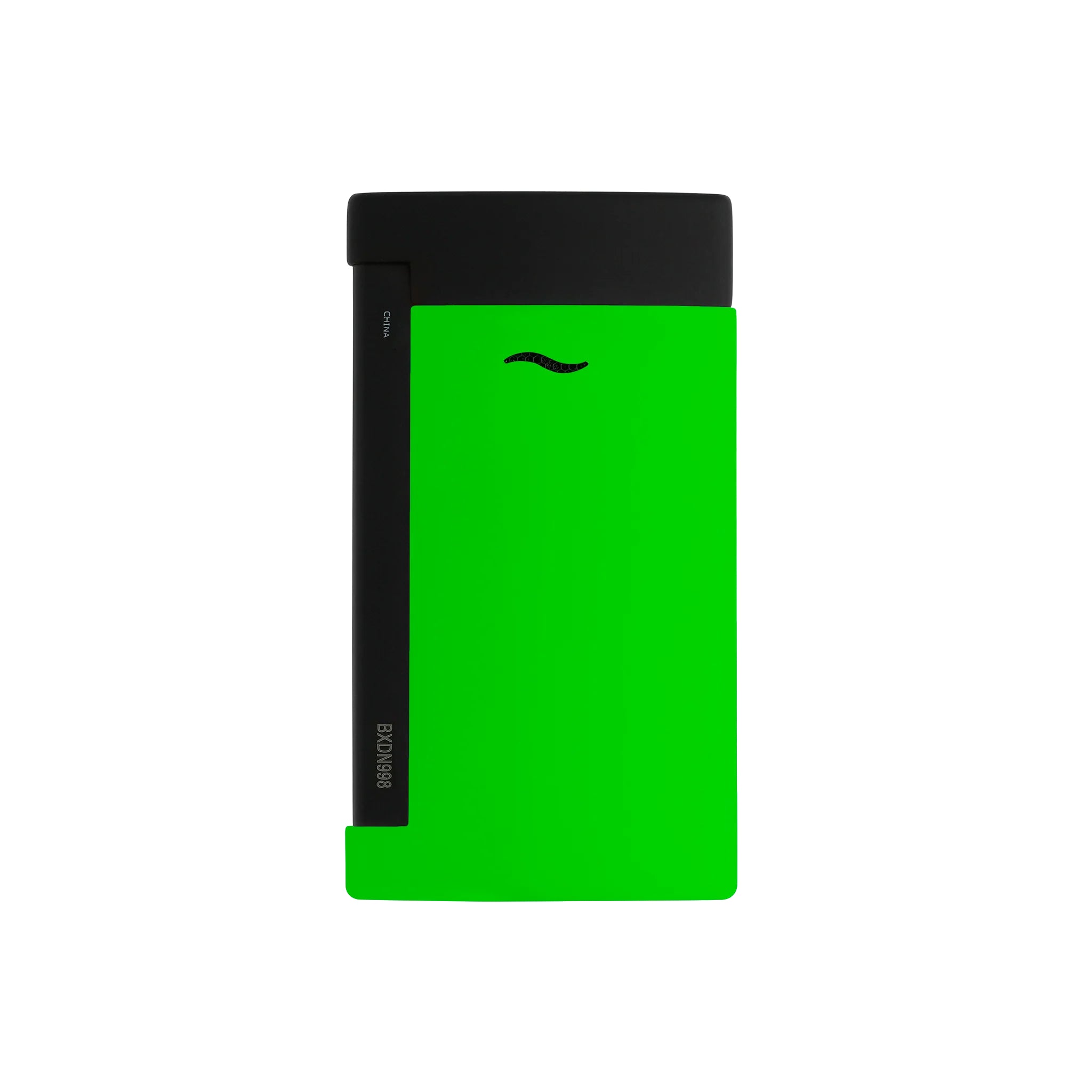 Accendino Uomo Dupont Acciaio Nero Slim Fluo Verde 027772