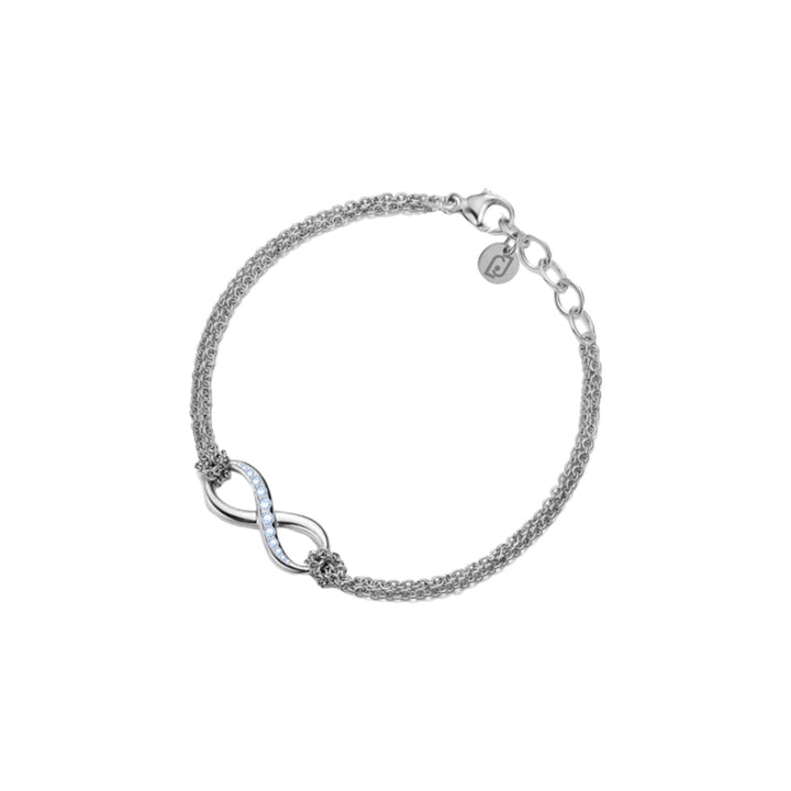 Bracciale Donna Liu Jo Acciaio Maglia Rollò Infinito con zirconi LJ2516