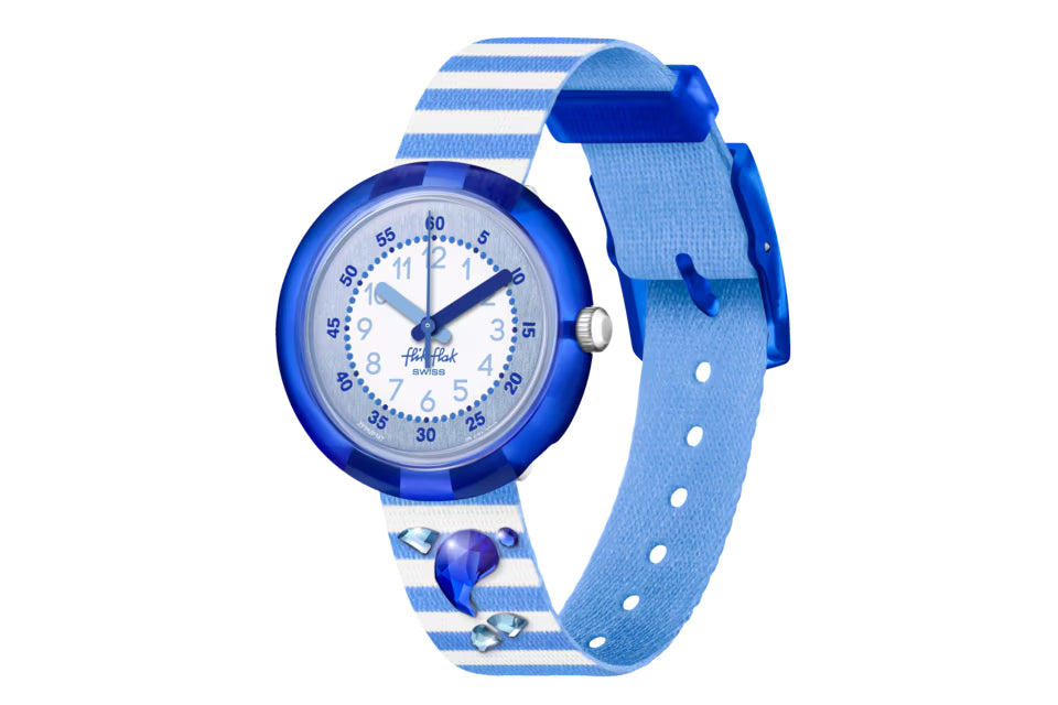 Orologio Bambino Swatch Flik Flak Shining Dolphin Azzurro Blu ZFPNP147