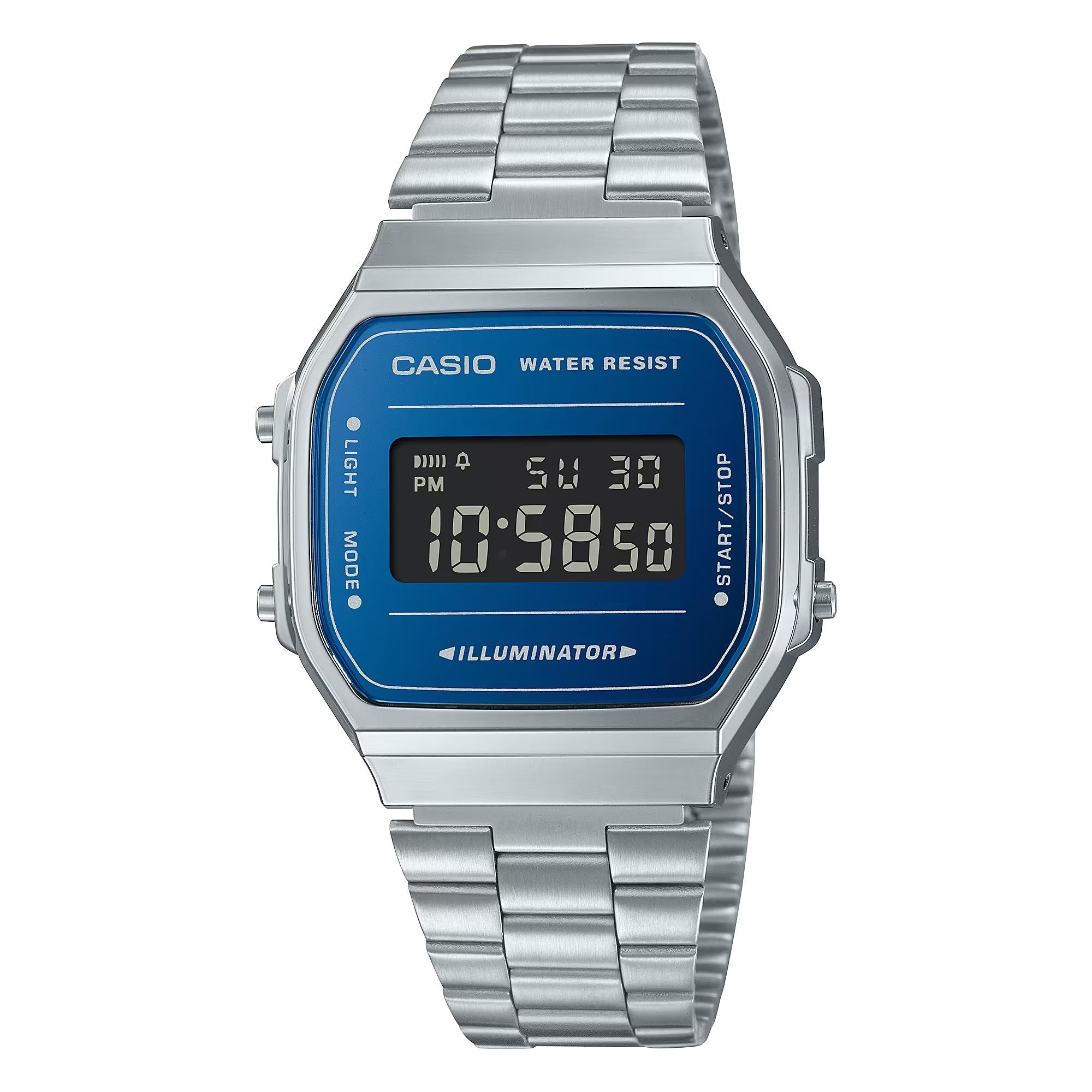Orologio Unisex Casio Acciaio Quarzo Digitale Blu A168WEM-2BEF