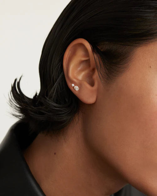 Orecchino Singolo Donna PDPaola Argento Dorato 925 Punto Luce Zircone PG01-741-U