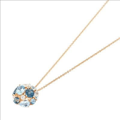 Collana Donna Ponte Vecchio Gioielli Oro 18 KT Topazio Diamante CP1758SPR-P