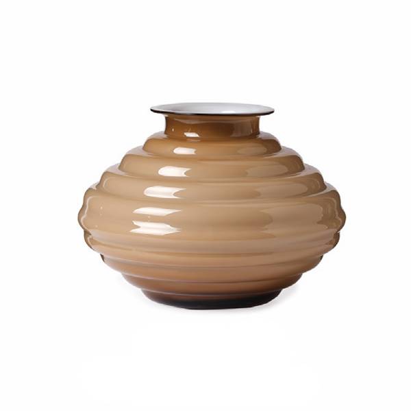 Vaso Cristallo Onlylux Anelli Opale Fumè 20x28 OL03204