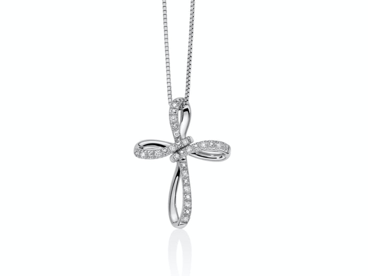 Collana Donna Miluna Croce ORO 750 con  diamanti CLD4424