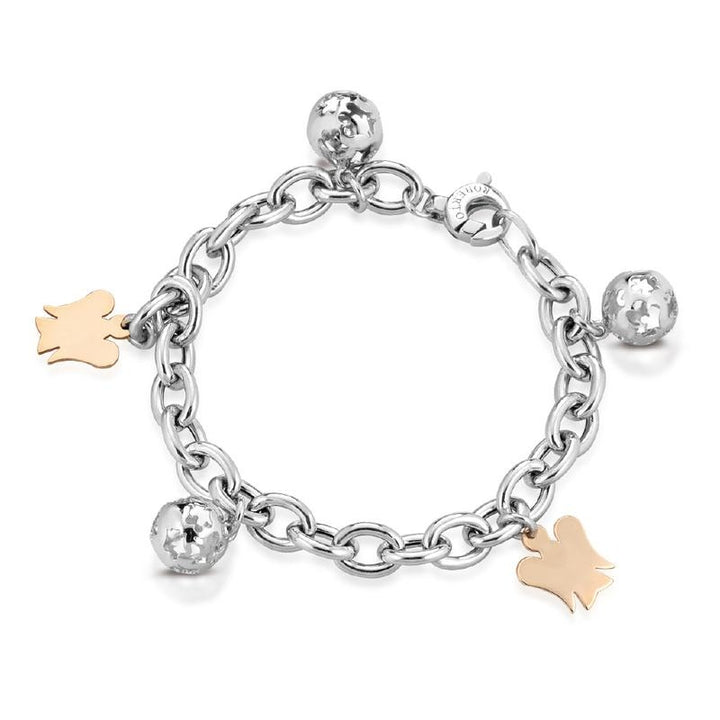 Bracciale Donna Argento 925 Roberto Giannotti Chiama Angeli Rosè Bianco Angelo