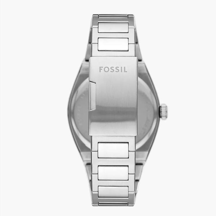 Orologio Uomo Fossil Everett Acciaio Quarzo Tre Sfere Solo Tempo Data FS5822
