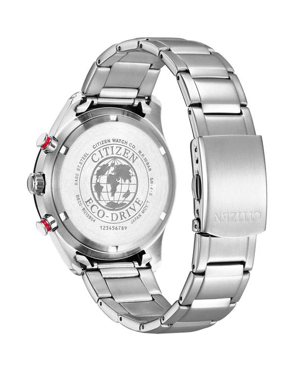 Orologio Uomo Citizen Eco Drive Aviator Acciaio Cronografo Quarzo Data CA4484-88E