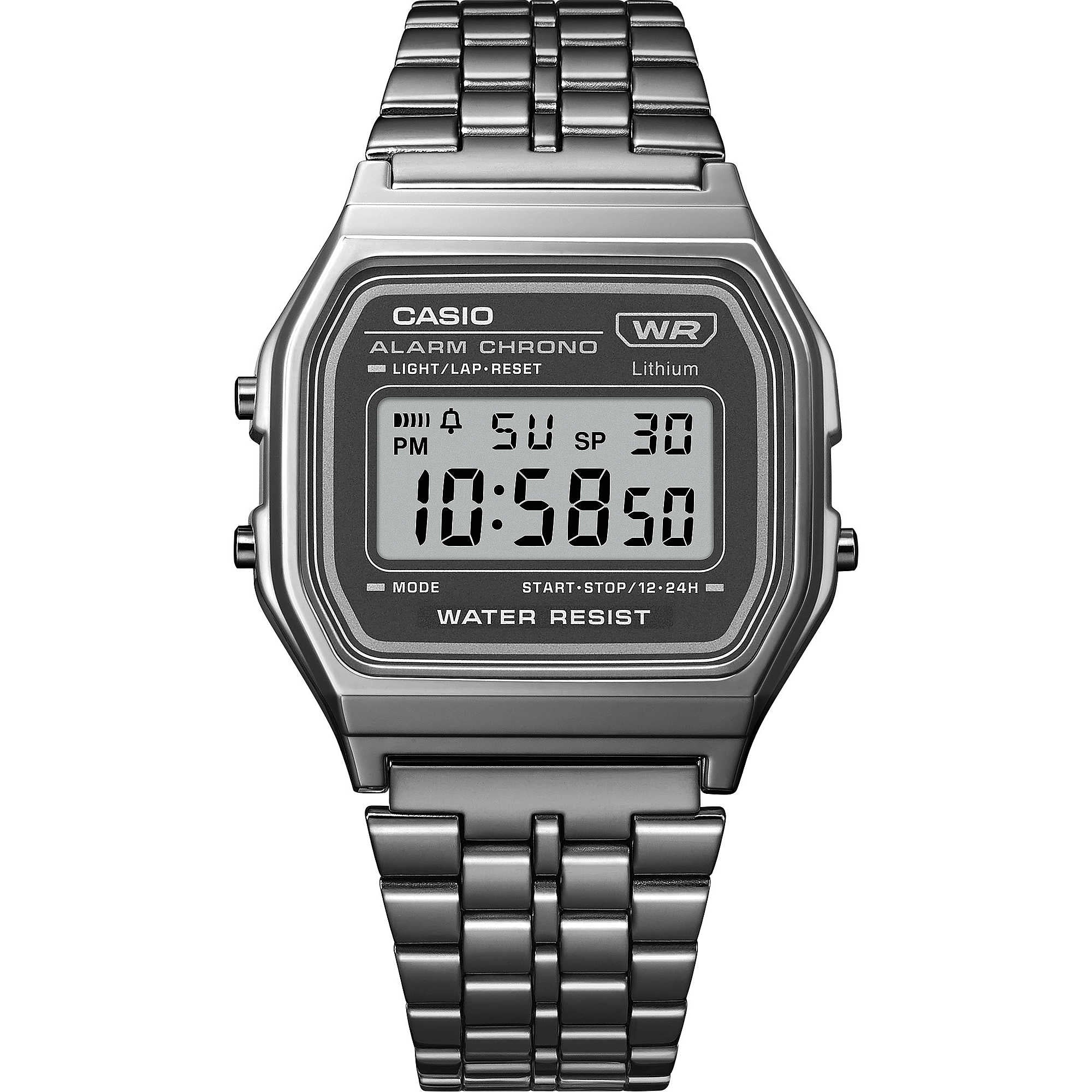 Orologio Uomo Acciaio Casio Quarzo Digitale Vintage A158WETB-1AEF