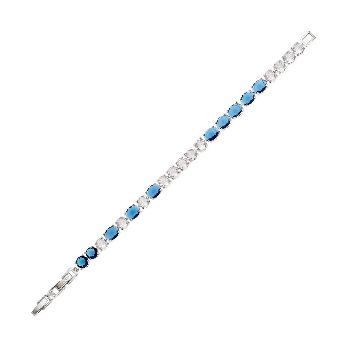 Bracciale Donna Ottaviani Tennis Zirconi Bianchi Blu 501098B