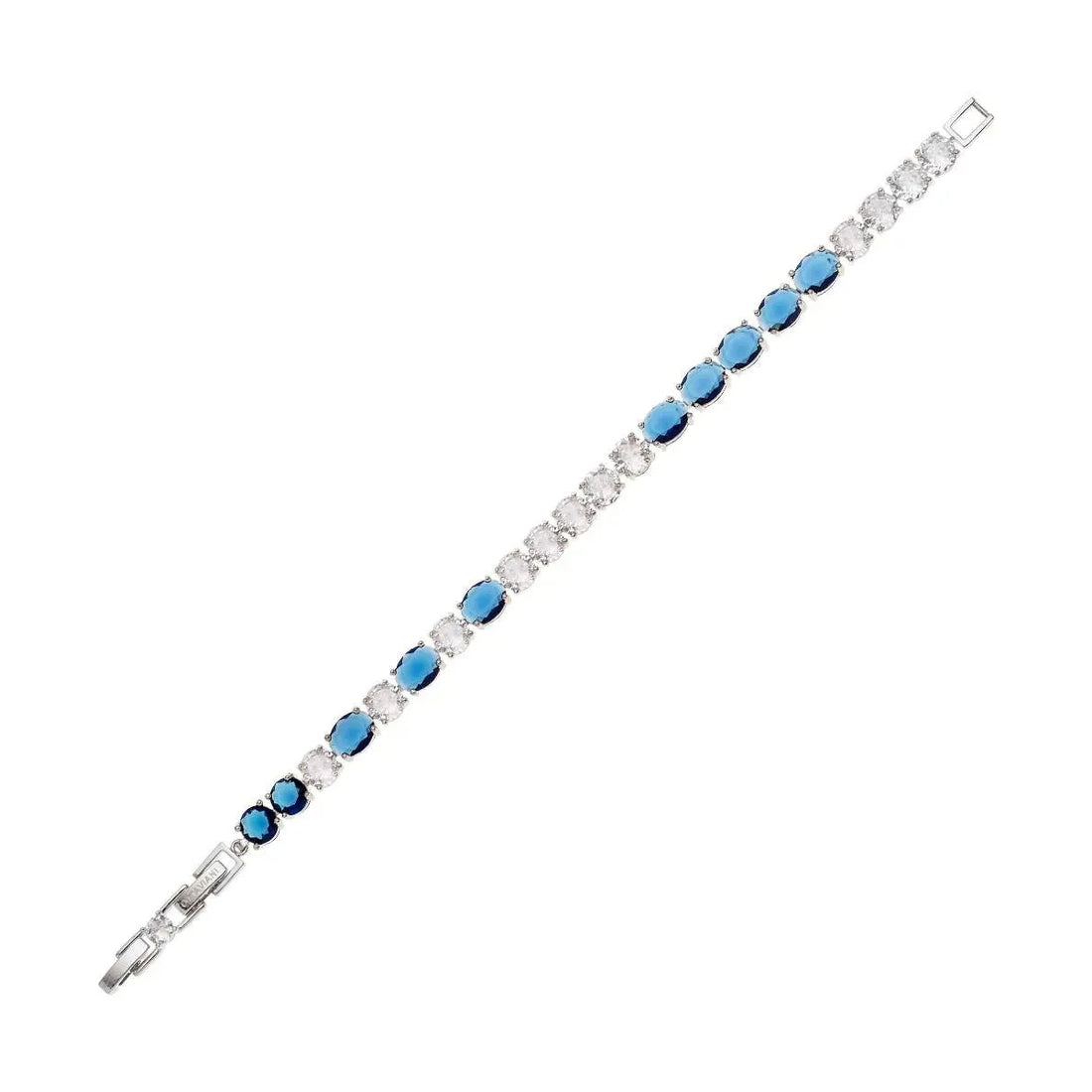 Bracciale Donna Ottaviani Tennis Zirconi Bianchi Blu 501098B