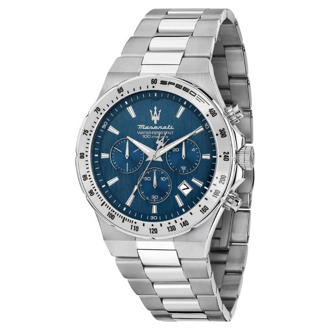Orologio Uomo Maserati Sfida Blu Acciaio Quarzo Cronografo R8873640029