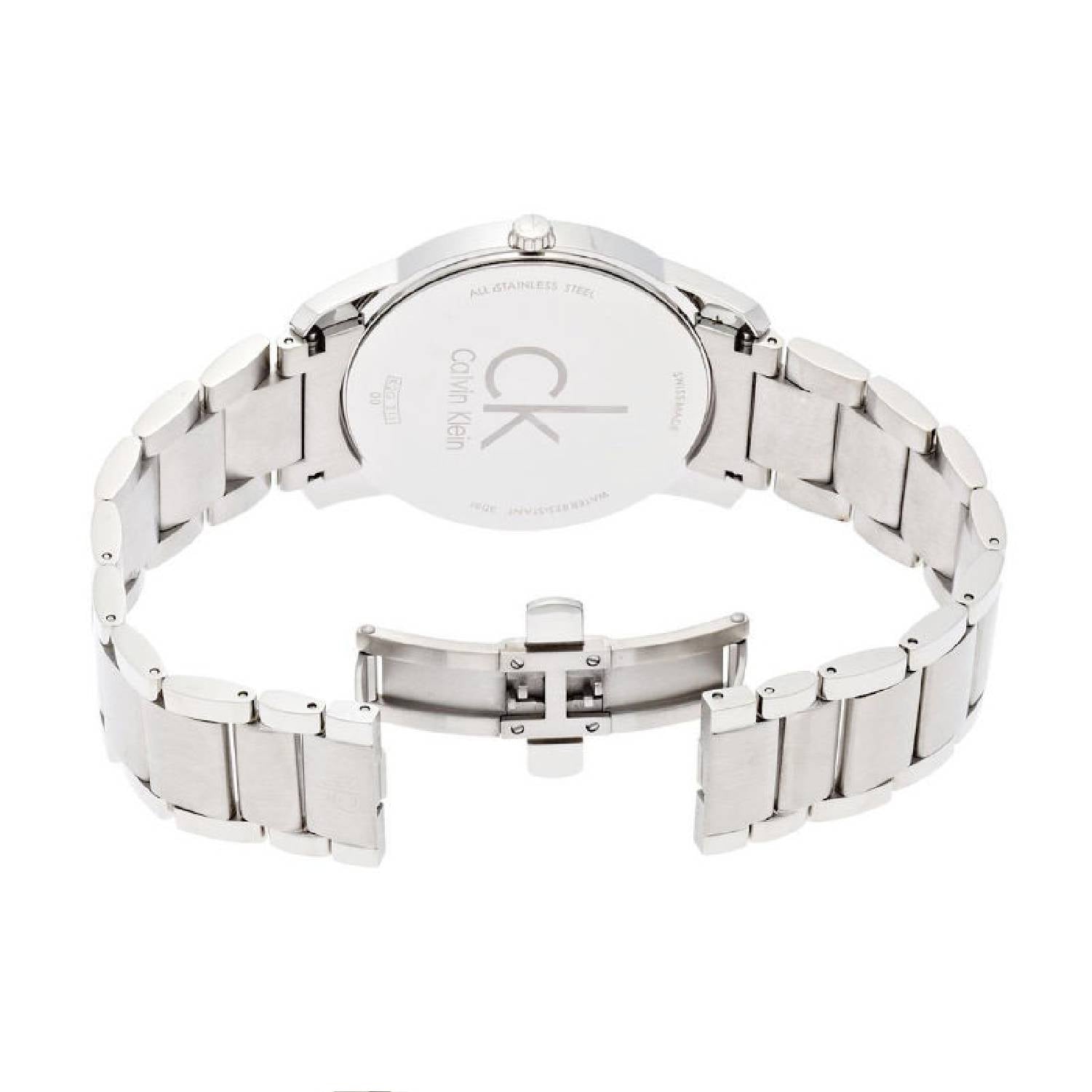 Orologio Uomo Acciaio Calvin Klein Quarzo Solo Tempo Blu City Swiss Made