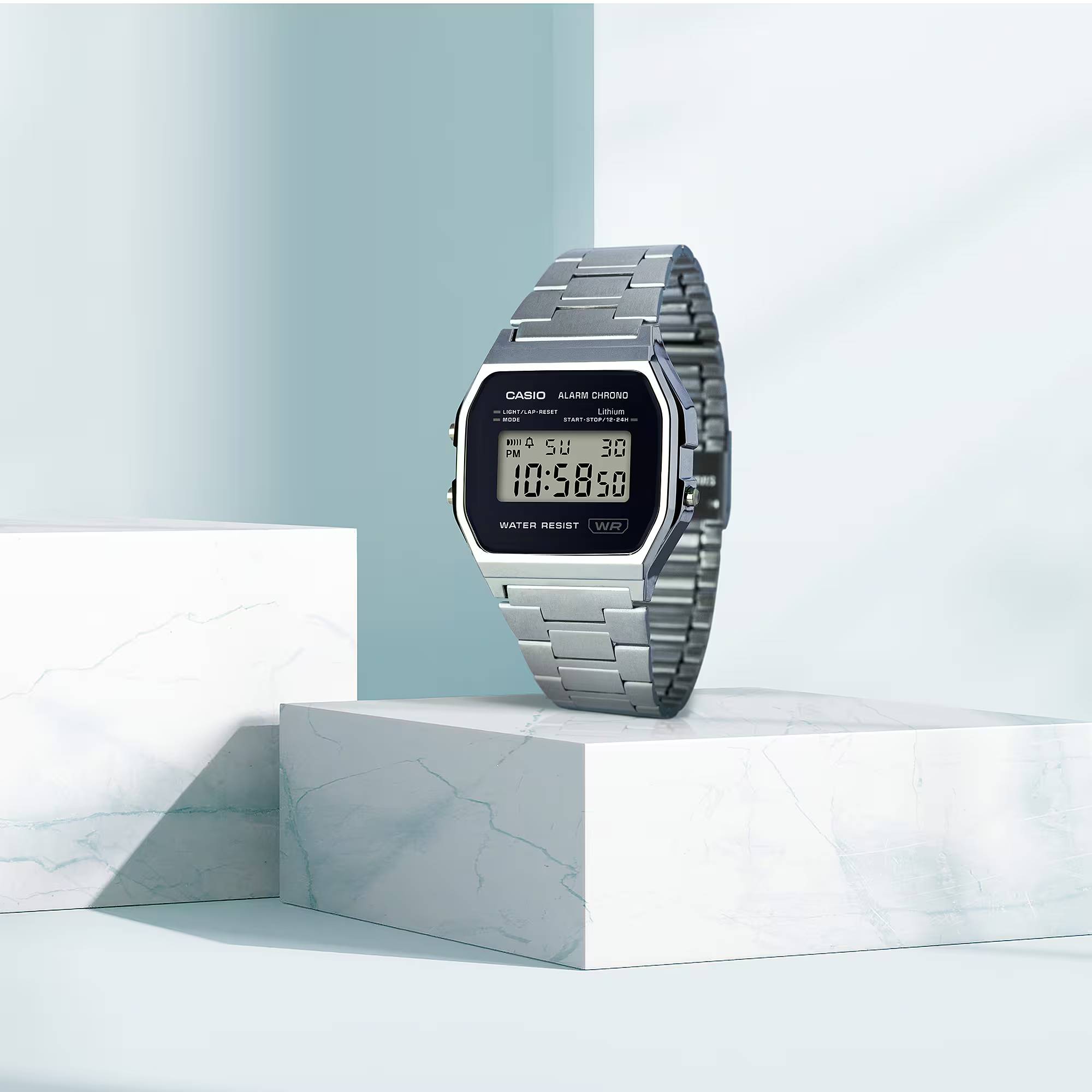 Orologio Unisex Acciaio Casio Vintage Nero Quarzo Digitale A158WEA-1EF